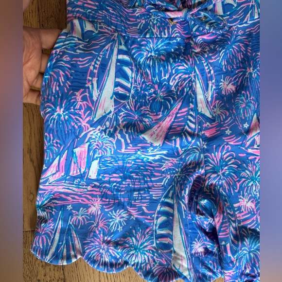 Lilly Pulitzer Jace Strapless Romper SZ S Boca Blue Its A Sailabration - Picture 7 of 14